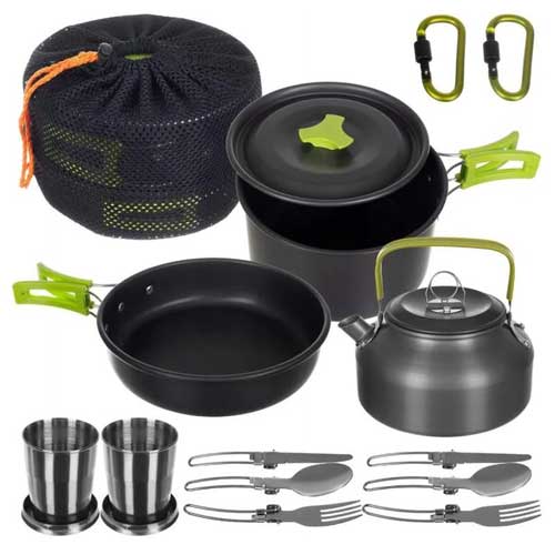 prijenosni pribor za kampiranje - set